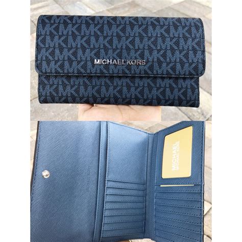 michael kors blue wallet mens|Michael Kors Wallet with strap.